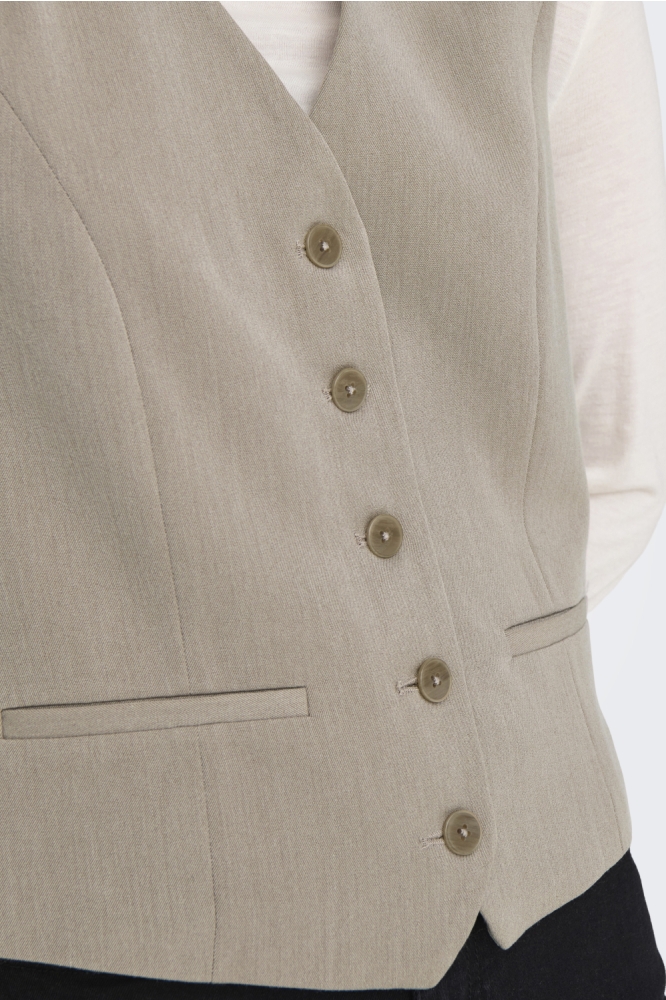 ONLIRIS-HATTIE WAISTCOAT TLR NOOS 15331287 TAUPE GRAY/MELANGE